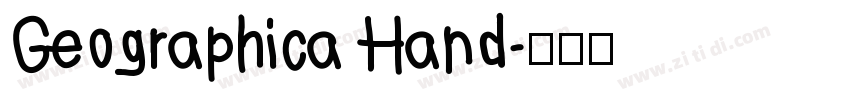 Geographica Hand字体转换